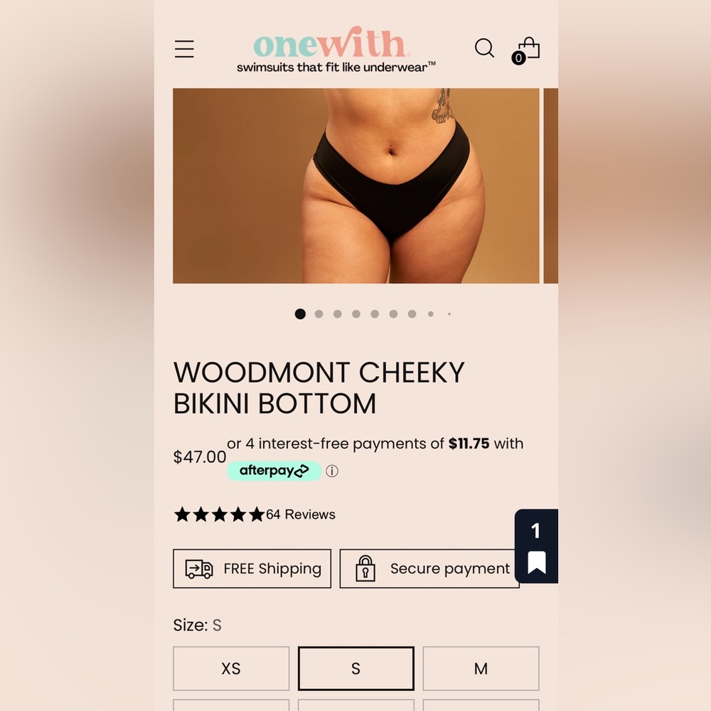 Onewith bikini bottoms